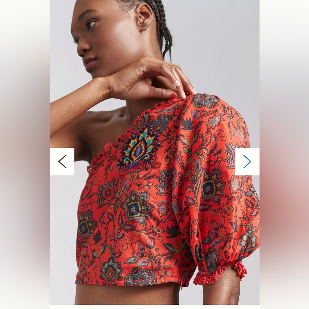 Farm Rio One Shoulder Crop Top - Picture 3 of 5